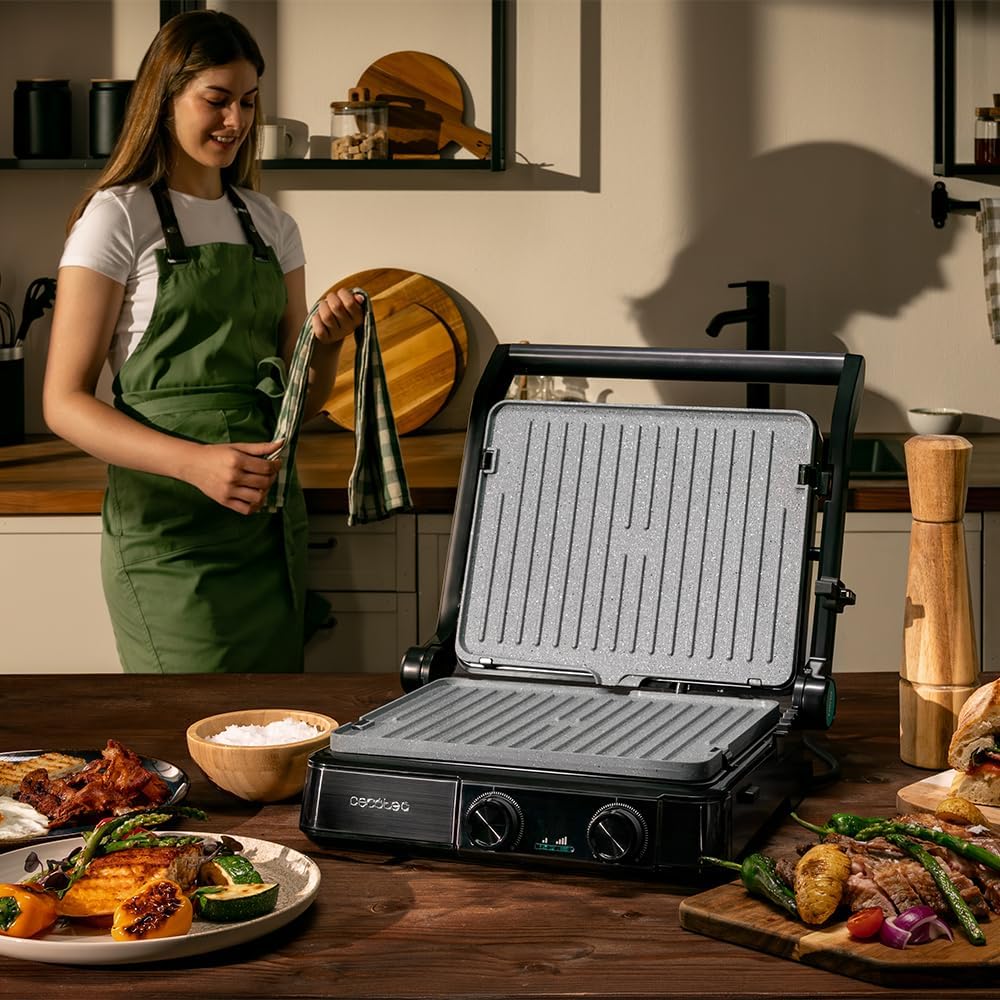 Grill 2200 Dual Electric Grill with Grill 2200W, 180º Opening, Dual Temp, Non-stick RockStone Coating, Reversible Plates, Grease Collector, Light Indicator, 29 x 23 cm$49.99Joyshop