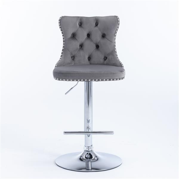 Luxury Velvet Counter Chairs - Gray (Set of 2)$259.87Joyshop