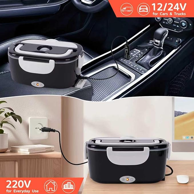 Electric Lunch Box Food Warmer: 100W Heated Lunch Box for Adults, 1.8L Portable Fast Heating Lunchbox Food Heater for Car, Truck, Work, Travel, Lonchera Elctrica Porttil 12/24V/110-230V$35.61Joyshop