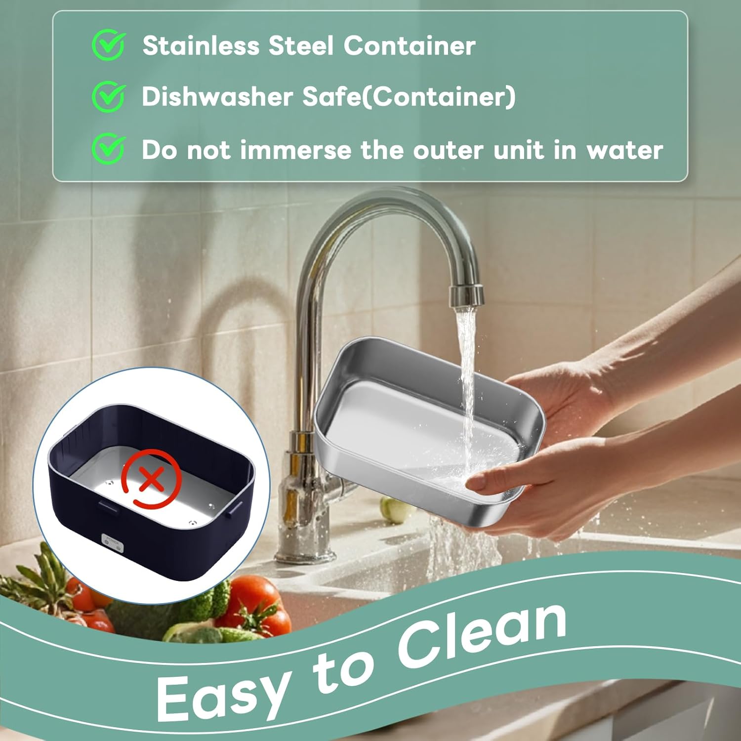 Electric Lunch Box Food Warmer: 100W Heated Lunch Box for Adults, 1.8L Portable Fast Heating Lunchbox Food Heater for Car, Truck, Work, Travel, Lonchera Elctrica Porttil 12/24V/110-230V$35.61Joyshop