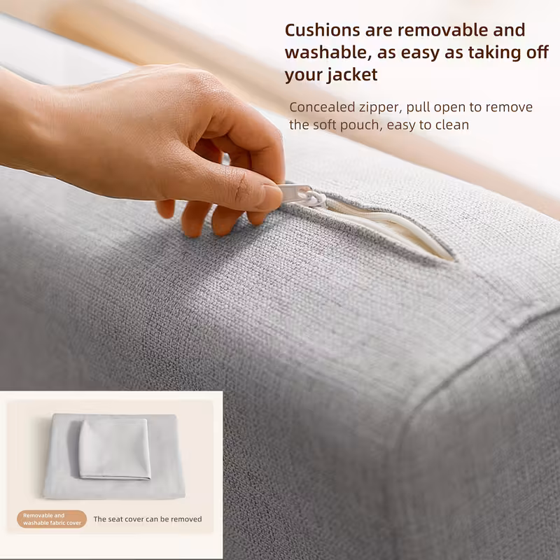 Modern Retractable Sofa Bed - 2-in-1 Pull-Out Sectional with Storage Recliner, Grey Linen Fabric, Hardwood Frame, Space-Saving Design for Small Apartments & Guest Rooms, Sectional Sofa Bed, Compact Guest Room, Sleek Minimalist Style, Durable$122.97Joyshop